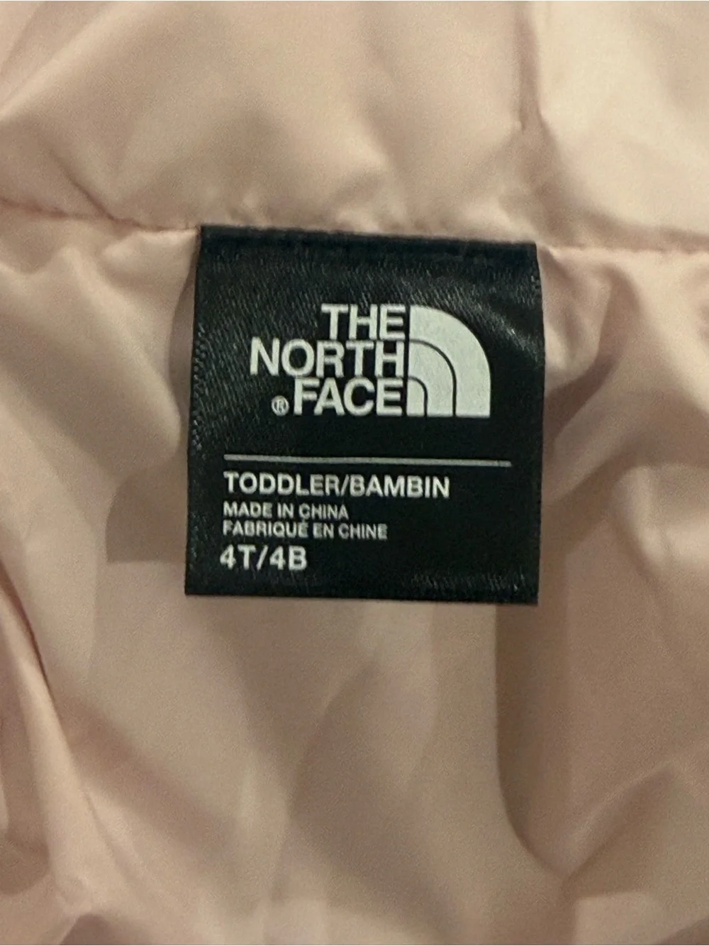 The North Face Toddler Light Pink Puffer Vest